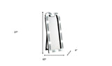 63" Mirrored &amp; Faux Diamonds Cheval Standing Mirror