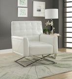 35" Retro Brown Top Grain Leather And Steel Patchwork Club Chair