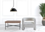 32" White Sherpa Solid Color Barrel Chair