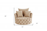 32" White Sherpa Solid Color Barrel Chair