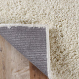4' X 6' Ivory Shag Stain Resistant Area Rug