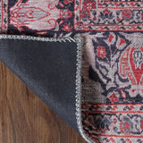 3' X 5' Garnet Red Medallion Stain Resistant Area Rug