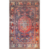 5' X 8' Brown Medallion Stain Resistant Area Rug