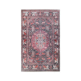 5' X 7' Garnet Red Medallion Stain Resistant Area Rug