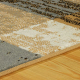 11' Slate Patchwork Power Loom Stain Resistant Runner Rug