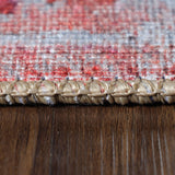4' X 6' Charcoal Oriental Power Loom Stain Resistant Area Rug