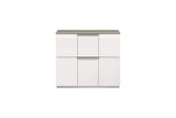20" White Contemporary Two Drawer Nightstand