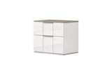 20" White Contemporary Two Drawer Nightstand