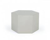 9" Light Gray Hexagon End Table