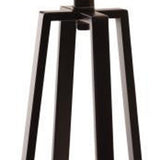 Set Of Two 29" Black Acrylic Table Lamps With Beige Empire Shade