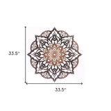Turquoise And Gold Solid Wood Geometric Shapes Wall Decor