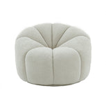 38" White Sherpa Lounge Chair