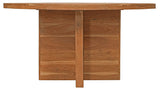 60" Natural Rounded Solid Wood Dining Table