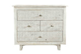 30" White Four Drawer Nightstand