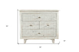 30" White Four Drawer Nightstand