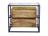 28" Natural Two Drawer Nightstand