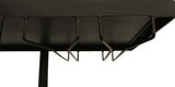 32" Black and Gold Stone Frame Console Table