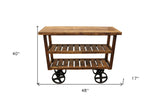60" Copper Aluminum Sled Console Table