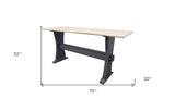 Set of Two 25" Clear and Gold Glass Free Form Frame Console Table