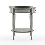 18" White Solid Wood Square Folding End Table