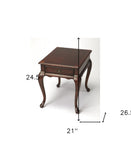 18" White Cinched Iron Round Top End Table