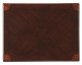 25" Dark Brown Solid And Manufactured Wood Rectangular End Table With Drawer