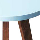 20" Brown And White Manufactured Wood Round End Table