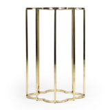 26" Gold Solid Wood Rectangular End Table