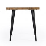 24" Brown Solid Wood Square End Table