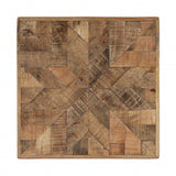 24" Brown Solid Wood Square End Table