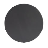 22" Gray Iron Hourglass Base Round Top End Table