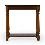 24" Brown Manufactured Wood Rectangular End Table With Shelf
