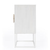 24" Off White Two Drawer Nightstand