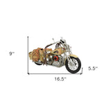8" Red and Silver Metal Hand Painted Model Motorcycle