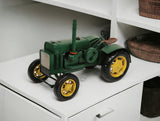 8" Green and Black Metal Hand Painted Model Tractor