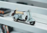 8" Blue and Black Metal Hand Painted Model Motorcycle