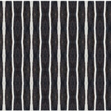 2' X 4' Black And White Modern Stripe Printed Vinyl Area Rug with UV Protection
