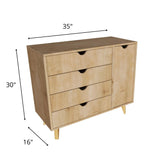 30" Gray Wash Nightstand