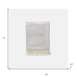Gray Woven Wool Reversable Throw