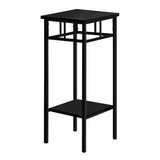 28" Black End Table With Shelf