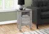 24" Walnut Nightstand with Cabinet Storage