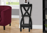 26" Black Faux Marble End Table With Two Shelves