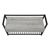 21" Gray Linen Blend Two Drawer Nightstand