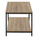 40" Dark Taupe And Black Rectangular Coffee Table