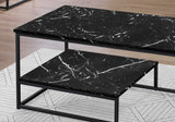 Set Of Three 42" White Rectangular Coffee Table