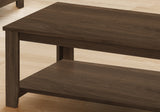 Set Of Three 42" Oak Rectangular Coffee Table With Three Shelves