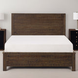24" Walnut Golden Brown Distressed Solid Wood Two Drawer Nightstand