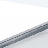 47" Chrome And White High Gloss Manufactured Wood And Metal Rectangular Coffee Table With Shelf