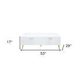 58" Champagne Rectangular Coffee Table