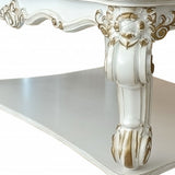 53" White Metal Coffee Table With Four Drawers